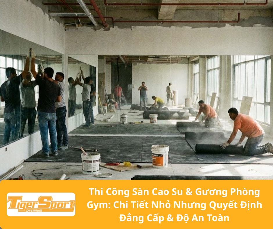 Thi Công Sàn Cao Su & Gương Phòng Gym: Chi Tiết Nhỏ Nhưng Quyết Định Đẳng Cấp & Độ An Toàn