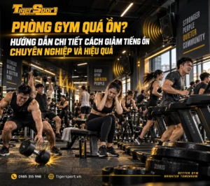 Phòng gym đông đúc ồn ào với nhiều thiết bị và người tập khó chịu, cần cách giảm tiếng ồn phòng gym hiệu quả.