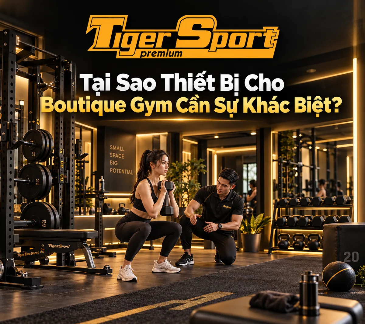Thiết bị gym cận cảnh với thiết kế tinh tế, hiện đại, màu sắc hài hòa, phù hợp cho không gian boutique gym, tối ưu thẩm mỹ và trải nghiệm.