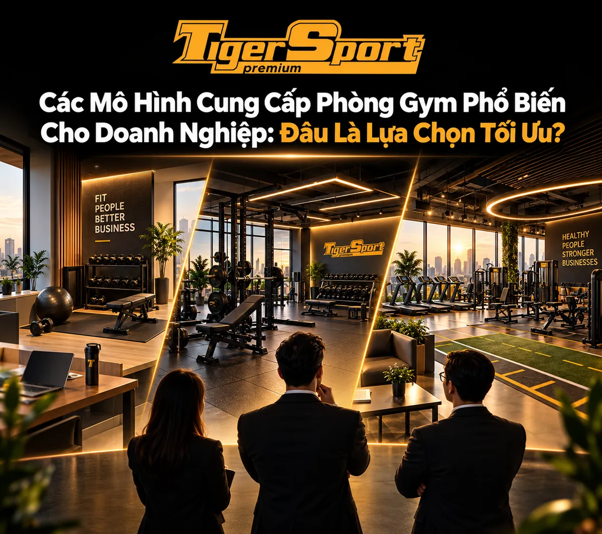 Infographic so sánh mô hình phòng gym cho nhân viên, phòng gym nội bộ công ty, hợp tác phòng gym, trợ cấp hội viên gym, lựa chọn phòng gym doanh nghiệp.